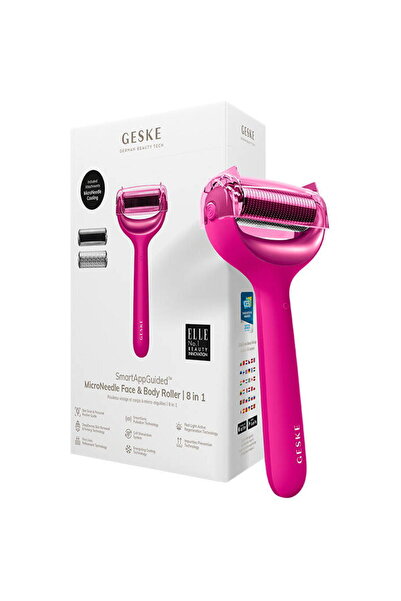 Geske 8-in-1 face and body roller with applique (magenta)