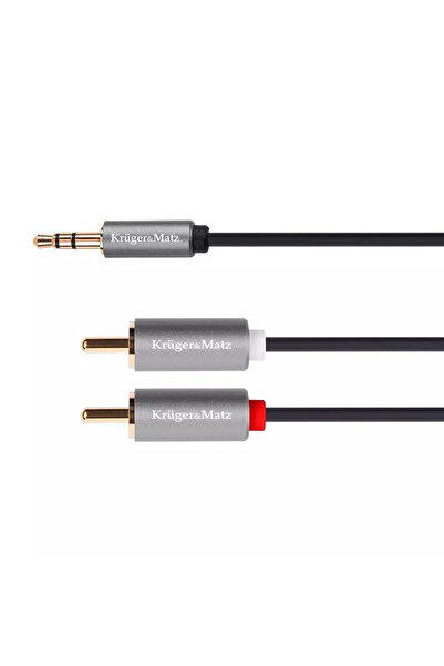 OEM Cablu jack 3.5 mm - 2x RCA 1.8m STEREO Basic KRUGER&MATZ