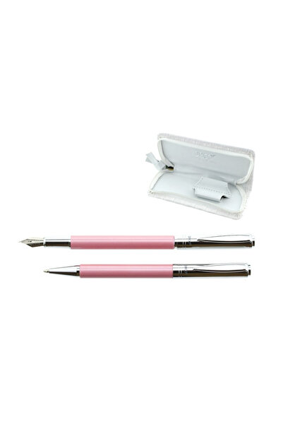 daço Pink ballpoint pen and fountain pen set DACO SE272RZ