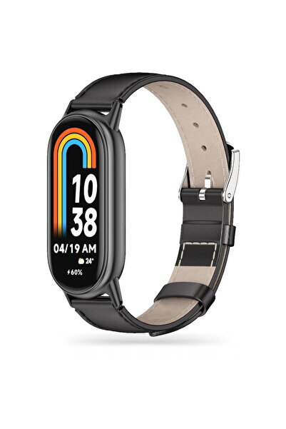 Tech-Protect Leatherfit Strap for Xiaomi Smart Band 8 / 9, Black