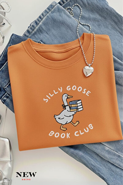 New Shine Τ-SHIRT ΜΕ ΕΚΤΥΠΩΜΕΝΟ ΣΧΕΔΙΟ BOOK CLUB, ΜΕΓΕΘΟΣ UNISEX