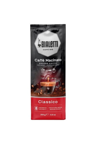 Bialetti Macinato Classico Espresso, 250 g, 50% Arabica, 50% Robusta