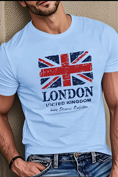 New Shine تي شيرت مطبوع عليه لندن للجنسين
