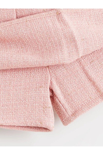 LC Waikiki Elastic Waist Pleated Tweed Girls' Shorts Skirt