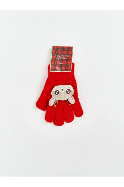 LC Waikiki Girl's Knitted Gloves with Animal Figures