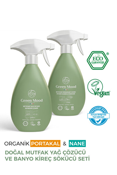 Doğal Mutfak Yağ Çözücü & Banyo Kireç Sökücü Seti 2 x 500 ML