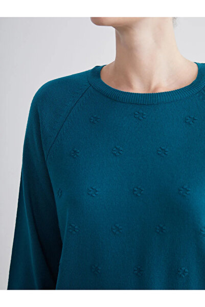 LC Waikiki طاقم الرقبة الأزهار المرأة سترة تريكو