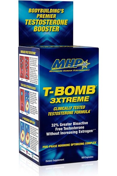 Mhp TBomb 3xtreme Clinically Tested Testosterone Booster for Men Increase Lib...