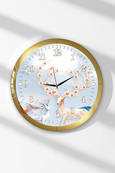 Zevahir Mobilya Dekorasyon Ceas de perete rotund din MDF cu tematică Ceylan, ...