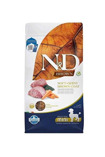 N&D Brown Kuzu Etli Spirulina ve Havuçlu Küçük Irk Yetişkin Köpek Maması 2 Kg