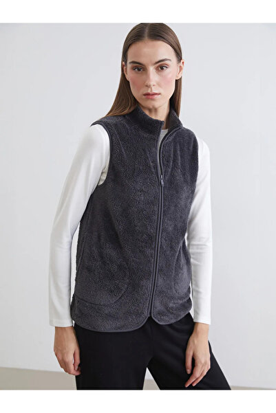 LC Waikiki Stand Collar Women's Fleece Vest