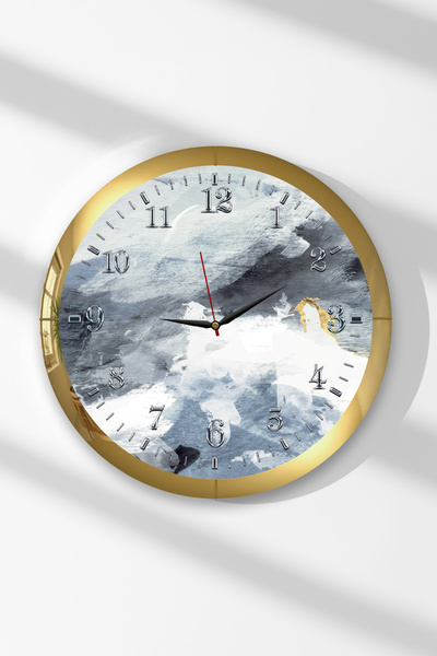 Zevahir Mobilya Dekorasyon Themed Round Mdf Wall Clock between the Clouds wit...