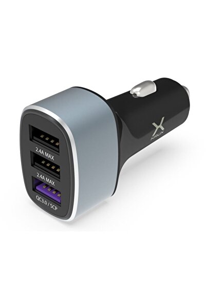 Krux KRX0063 3xUSB-A, 8.4A, Negru/Argintiu