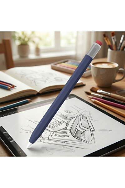 CaseOnn حافظة قلم آبل (USB-C) بتصميم كلاسيكي ريترو من السيليكون غير اللامع با...