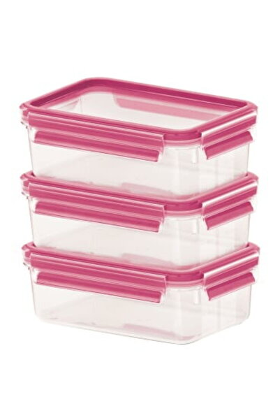 emsa Food Clip&Close 515582 transp./pink 0,55l 3 piece Set
