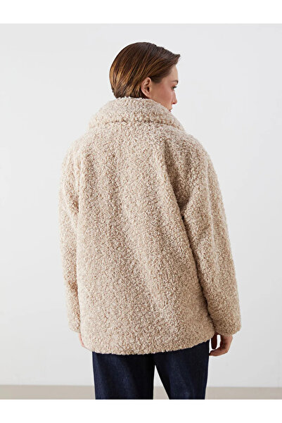 LC Waikiki Shirt Collar Women's Plush Coat