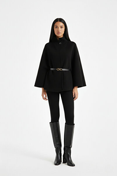 FOORS New Season Women's Belted Cape Poncho