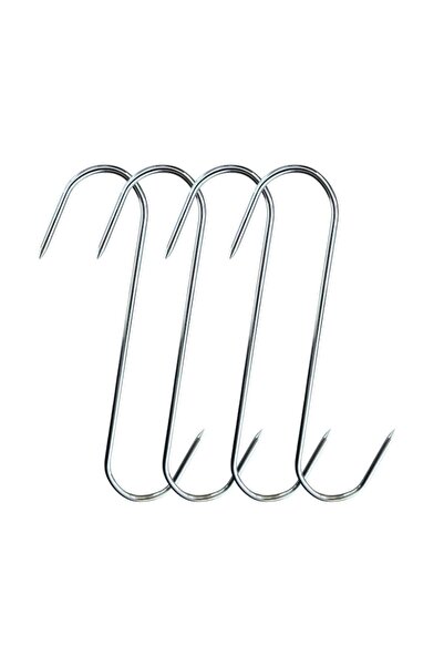 OEM Set of 4 S-type meat hooks, AVI, 5 cm opening, 18 cm