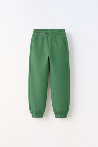 fasardi Unisex Children's Basic Sweatpants 3 Thread Non-Sharandon Fabric Elas...