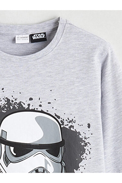 LC Waikiki Crew Neck Star Wars Printed Boys' Pajama Set