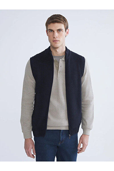 LC Waikiki Standard Mold Stand Collar Men's Knitwear Vest