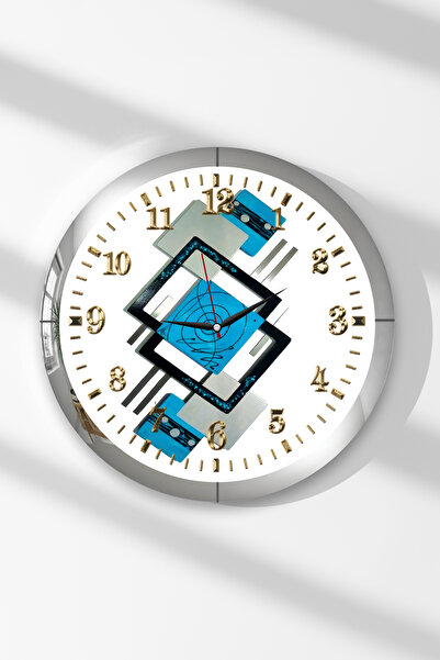 Zevahir Mobilya Dekorasyon Ceas de perete rotund din MDF cu tematică cu forme...