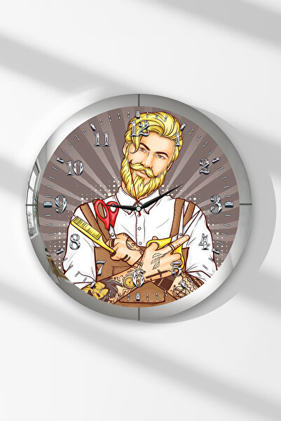 Zevahir Mobilya Dekorasyon Ceas de perete rotund din MDF cu tematică berberă,...