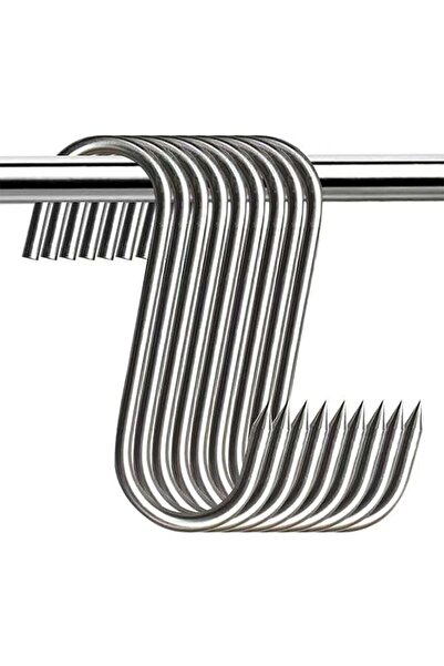 OEM Set of 10 S meat hooks, stainless steel 304, 6 inch, use