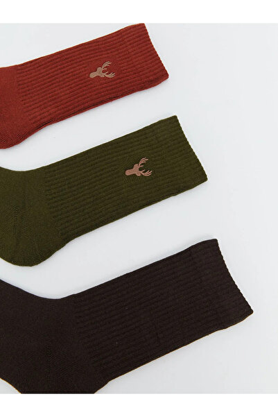 LC Waikiki Embroidered Men's Socks 3-Piece