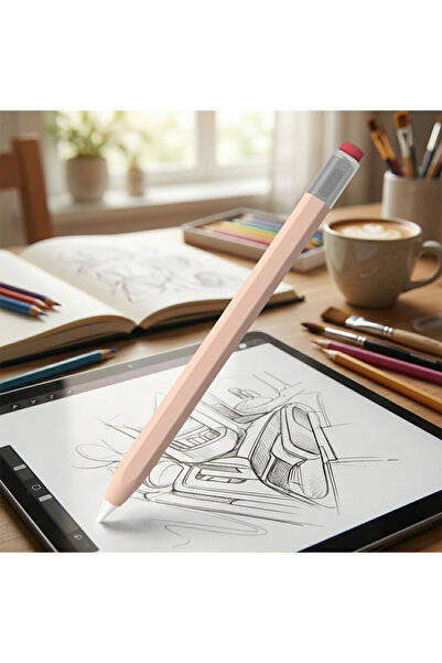 CaseOnn حافظة قلم آبل (USB-C) بتصميم كلاسيكي ريترو من السيليكون غير اللامع با...