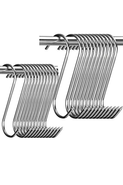 OEM Set of 20 stainless steel hooks for butcher shop or meat smoker, Axroad M...