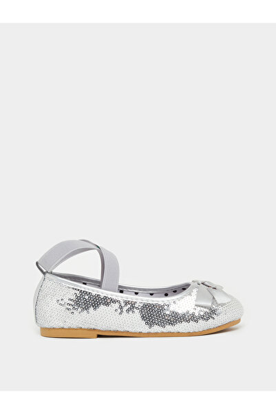 Styli Girls Silver Sequin Ballerinas