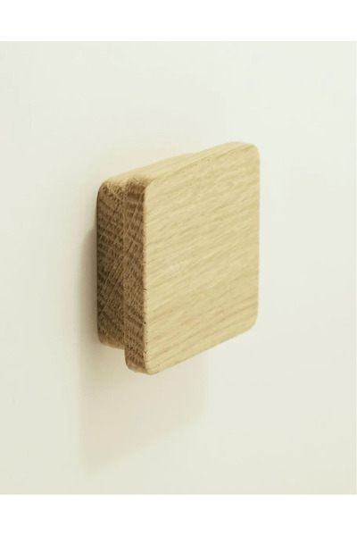 NATUREL DEKOR Wooden Square Cut Handle, Cabinet Drawer Handle 1 Piece, Bamboo, Wicker, Nordic, Bohemian, Modern