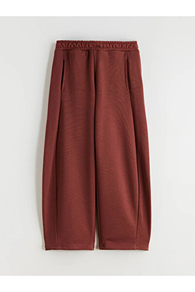 LC Waikiki Brown Girls' Sweatpants with Elastic Waist