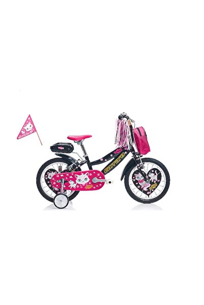 Carraro Moggy - 16 Jant Alüminyum Çocuk Bisikleti - Siyah Altın Pembe