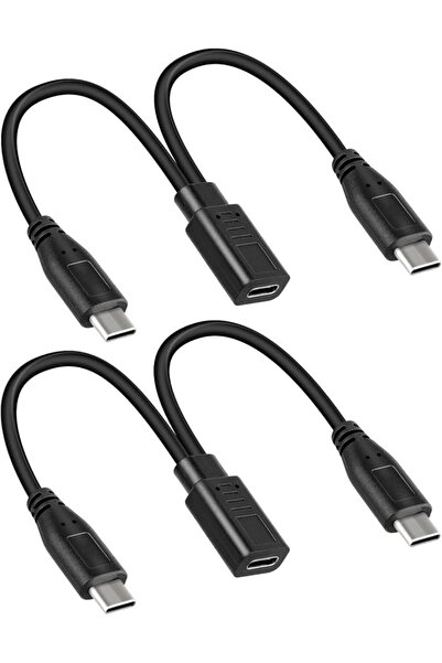 The Bros 2-Pack Short USB C to Dual Type C Male Charging Cable, 1 to 2 USB C ...