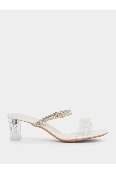 Take Two By Styli Crystal Embellished Block Heel Sandals