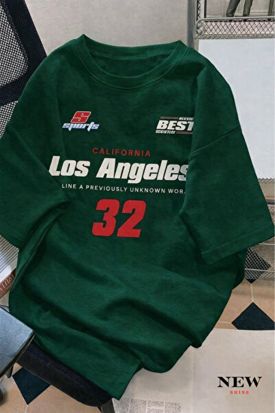 New Shine تي شيرت مطبوع للجنسين من لوس أنجلوس 32