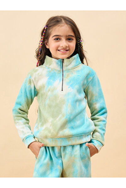 Stylo Bug By Styli Girls Blue Tie-Dye Sweatshirt