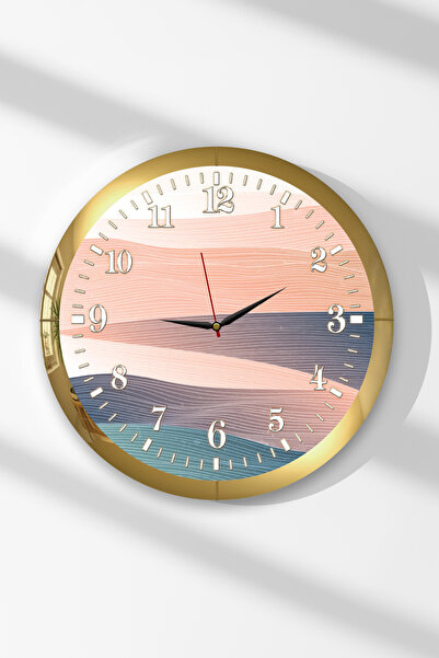 Zevahir Mobilya Dekorasyon Gold Framed Sand and Desert Themed Round Mdf Wall ...