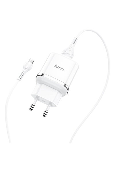 Hoco N3, Încărcare rapidă, 18W, 1 x USB, cablu MicroUSB, Alb
