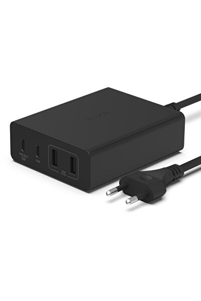 Belkin 108W, GaN cu 4 porturi, Negru