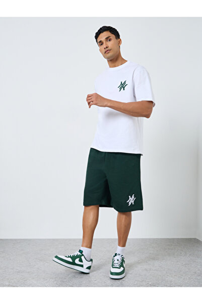 Styli Men Minimal Print Oversized T-Shirt and Shorts Co-Ords