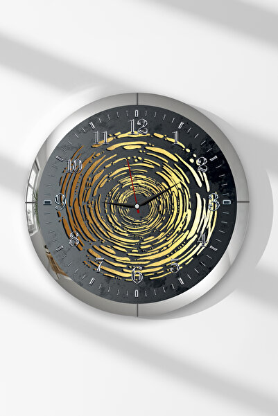 Zevahir Mobilya Dekorasyon Ceas de perete rotund din MDF cu tematică spirală ...