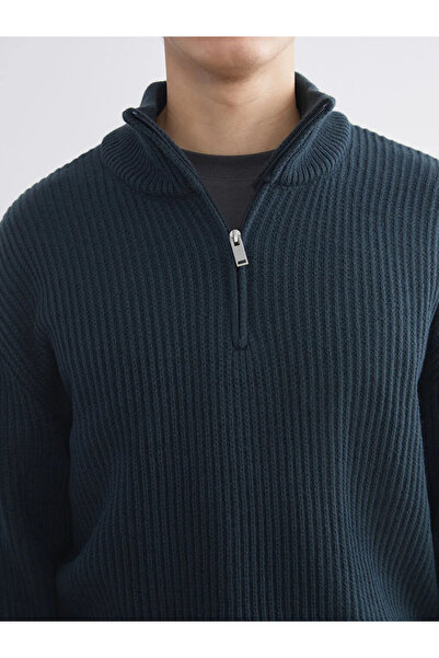 LC Waikiki Zippered Stand Collar Men's Knitwear Sweater