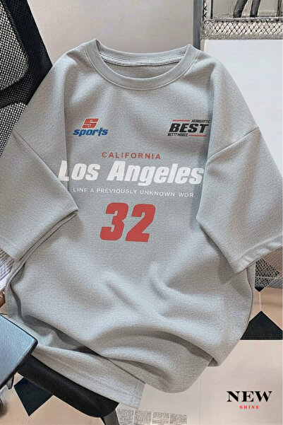 New Shine تي شيرت مطبوع للجنسين من لوس أنجلوس 32