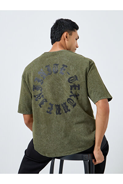 Styli Men Oversized Washed Printed T-Shirt