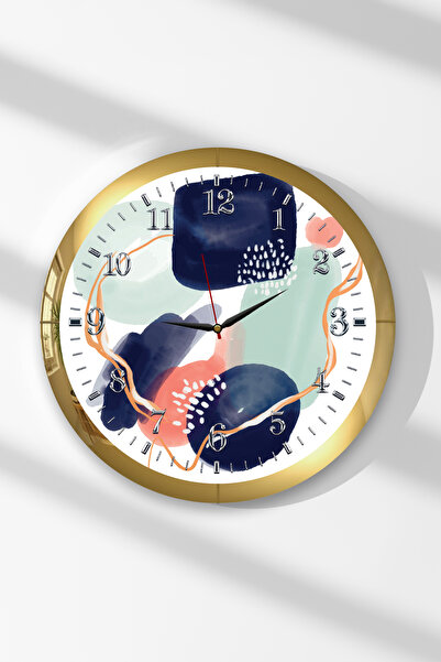 Zevahir Mobilya Dekorasyon Ceas de perete rotund din MDF cu tematică Pastel T...