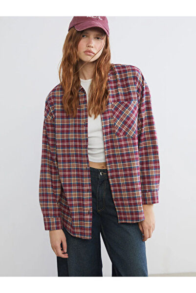 LC Waikiki Plaid Oversize Women's Lumberjack Shirt