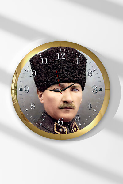 Zevahir Mobilya Dekorasyon Ceas de perete rotund din MDF cu tematică Mustafa ...